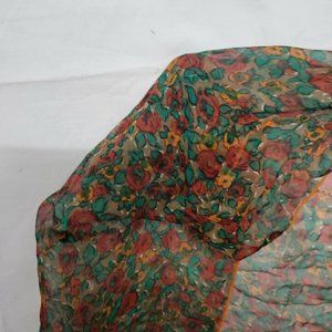 VINTAGE SHEER FLORAL PRINT LADIES SCARF